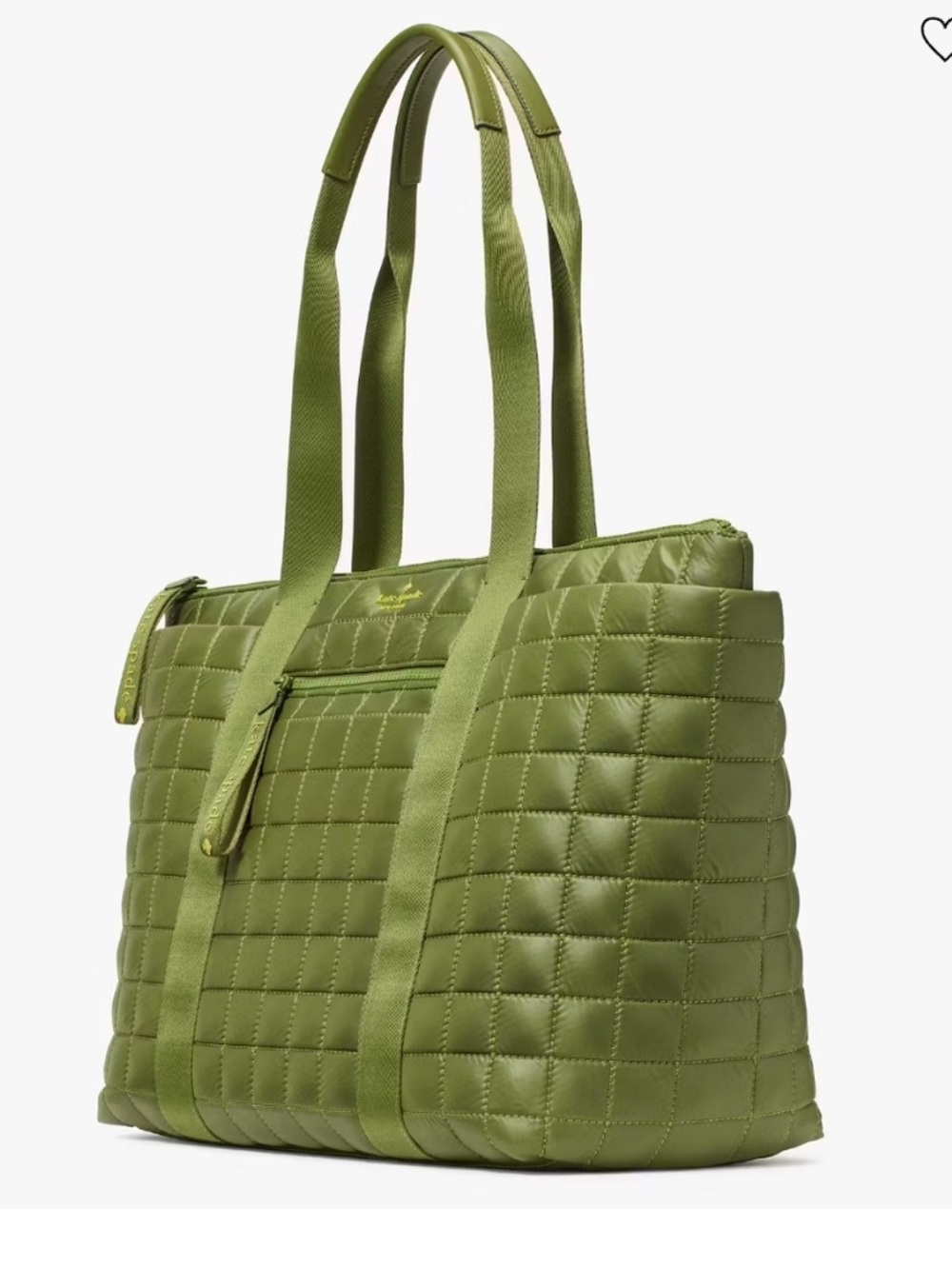 NWT Kate Spade Camden Tote in Kelp Forest Green Gorgeous Quilted Bag - Picture 4 of 16